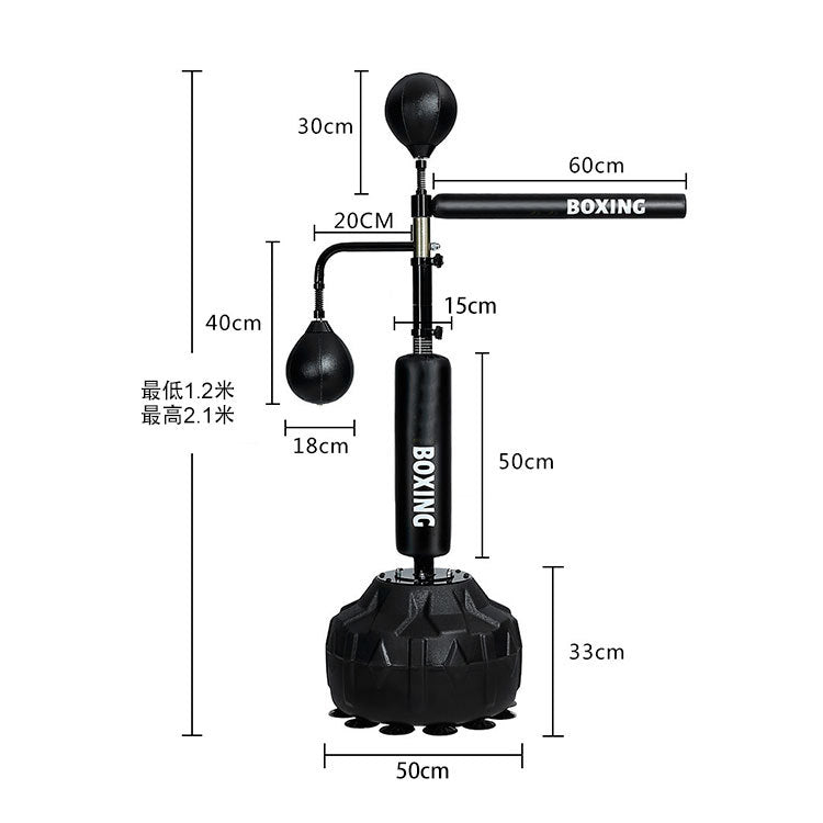 Boxing Speed Trainer Punching Spinning Bar with Dual Punch Head Height Adustable from 67 Boxing Speed Trainer Punching Spinning Bar with Dual Punch Head Height Adustable from 67